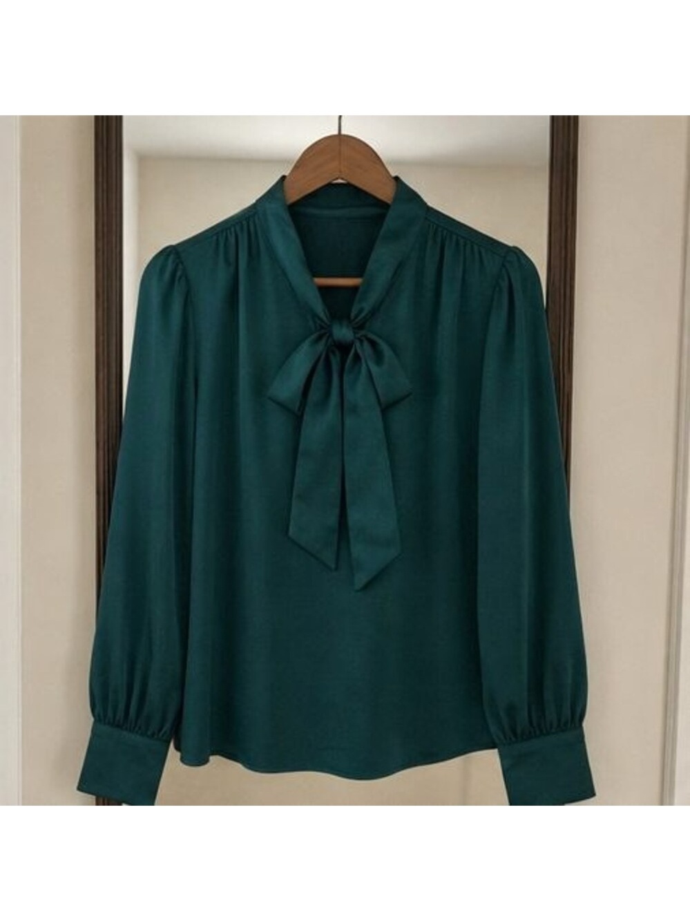 Rust Ruffle Blouse - Picture 1 of 6